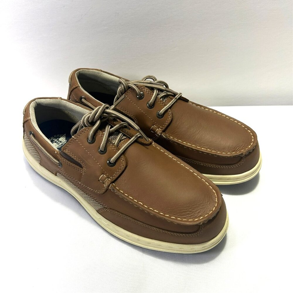 Dockers Beacon Genuine Leather Men's Shoes Tan US 10.5W Stain Defender - Picture 2 of 9